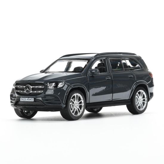 Машина металл MERCEDES-BENZ gls class amg 12см, дв,баг,ин,серый, кор. Технопарк