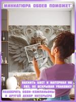 3D Фотообои барельеф девушка и мрамор