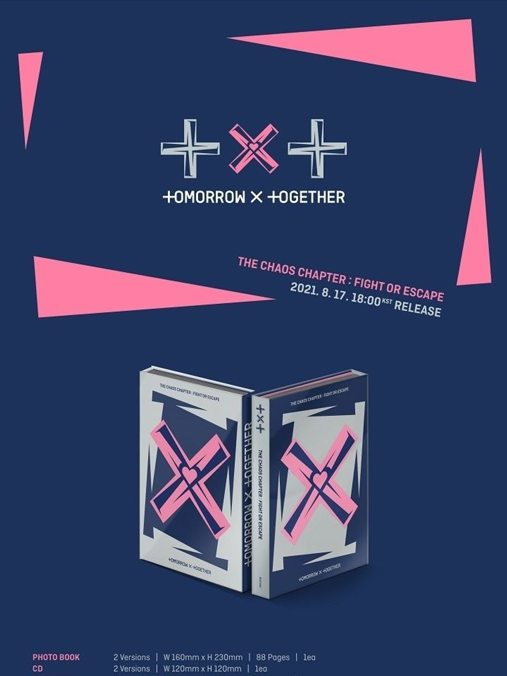 Альбом TXT - The Chaos Chapter: FIGHT OR ESCAPE 2nd Album Repackage 2 Version SET