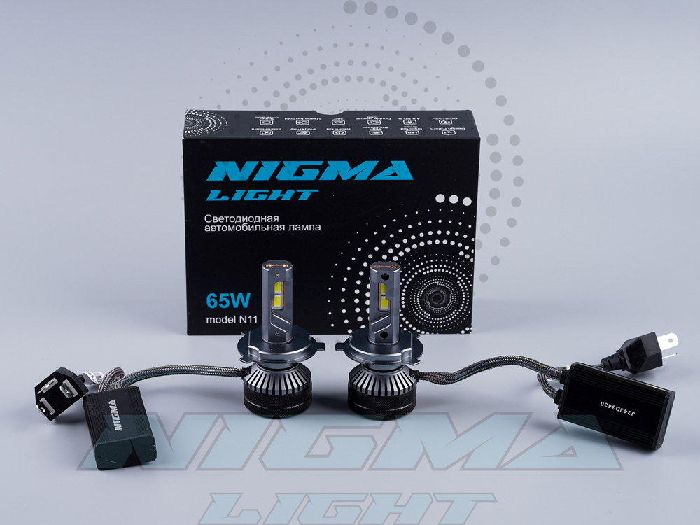 Лампа светодиодная NIGMA N11 65W 12-24v Canbus 14 000LM H4