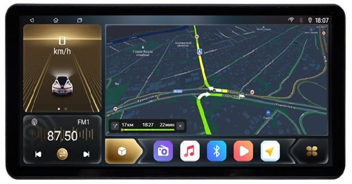 Магнитола для Land Rover Discovery 4 2009-2016 (Denso) - Kuberg монитор 10.25" в стиле Audi на Android 12, Быстрая, CarPlay, 4G SIM-слот