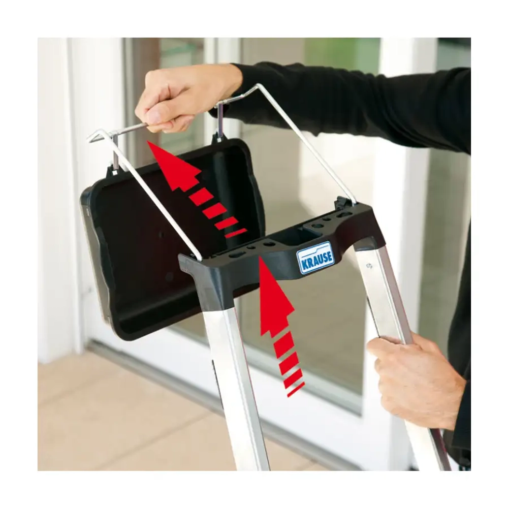 Стремянка Secury MultiGrip 6 ступени + пластиковое ведро Krause 126542
