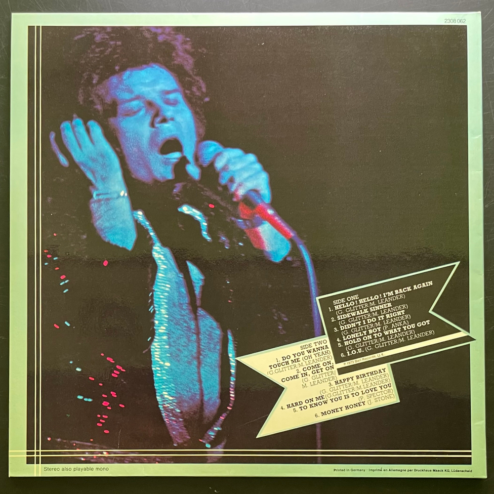 Gary Glitter ‎– Touch Me (Германия 1973г.)