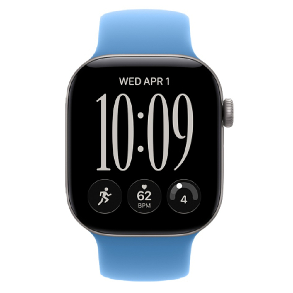 Apple Watch 12 46mm Space Gray Aluminum Case / Wildflower Blue Sport Band
