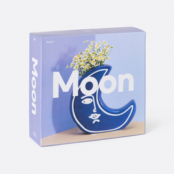 Ваза для цветов moon, 18 см, синяя