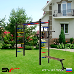 Уличная шведская стенка Sv Sport рукоход У546 (Брусья/Скамья)