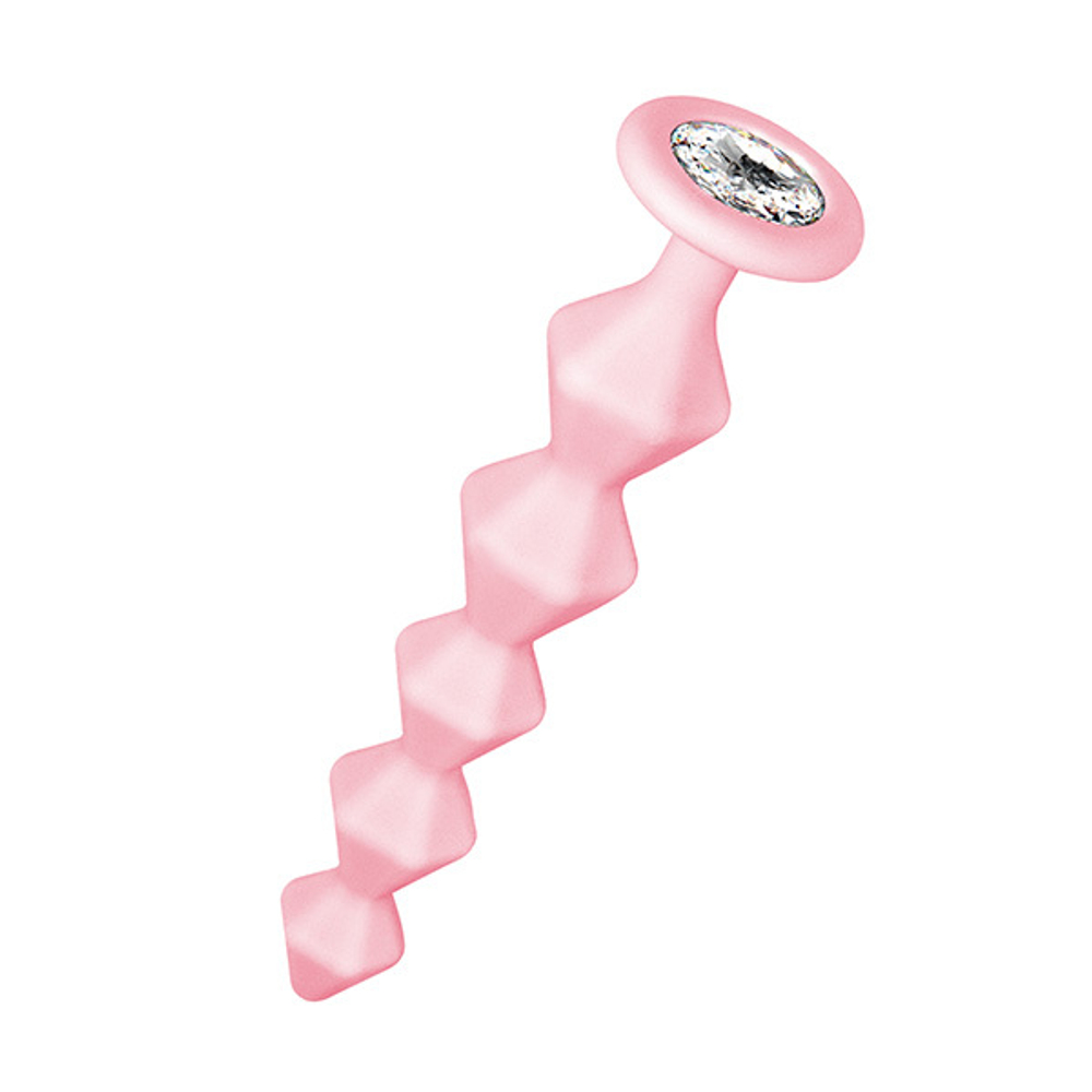 Анальная цепочка с кристаллом Lola Games Emotions Chummy Pink 1401-01lola