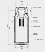 Термос 0.77л Bobber Barrel для чая с ситечком для заваривания Нерж. (28ч сохраняет тепло) -