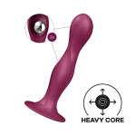 Малиновый фаллоимитатор 17,8см Satisfyer Double Ball-R J1520-2