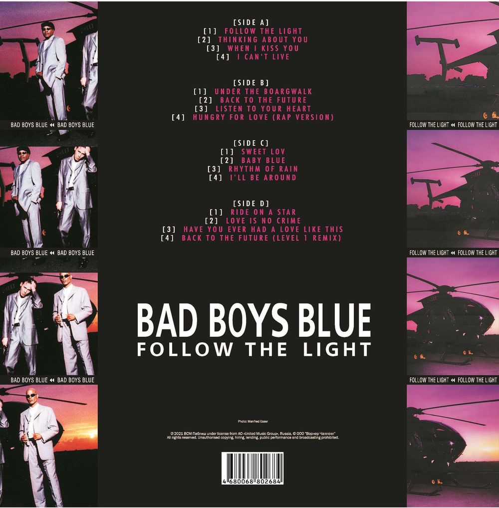 Bad Boys Blue - Follow The Light (2xLP, Pink & Purple). Новая запечатанная виниловая пластинка + ПОДАРОК