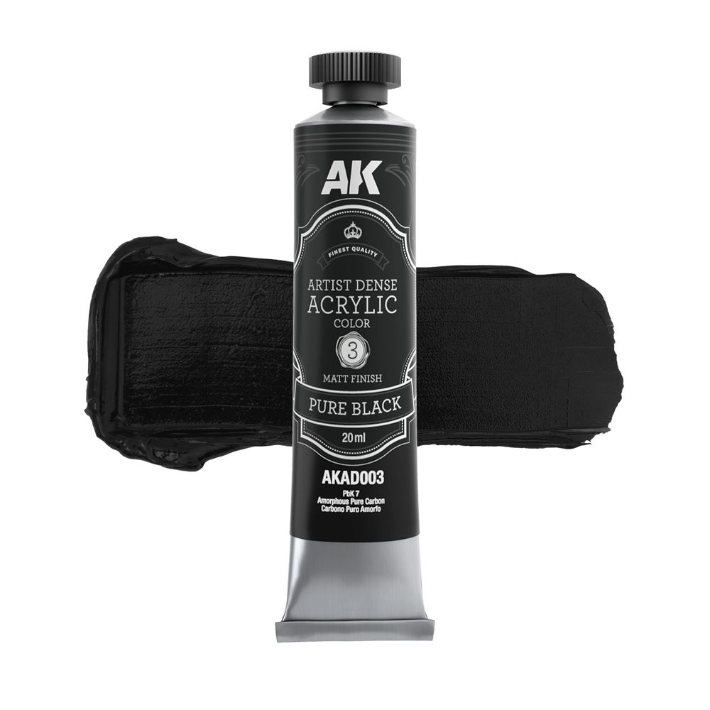 Artistic Dense Acrylic - Pure Black