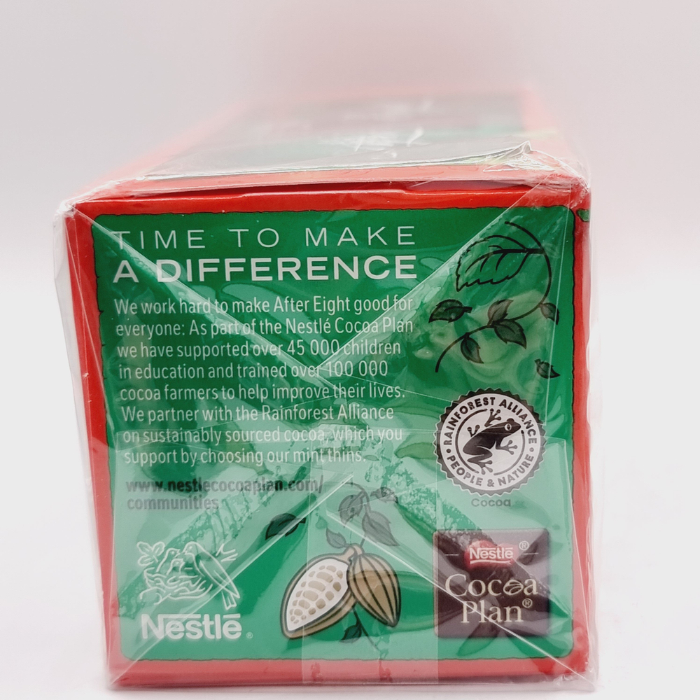 Шоколад порционный с начинкой Nestle AFTER EIGHT клубника и мята 200 г
