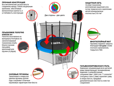 Батут UNIX line Classic 14 ft (inside)