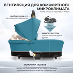 Коляска 2в1 Sweet Baby Nuvola Ocean Green (Air)