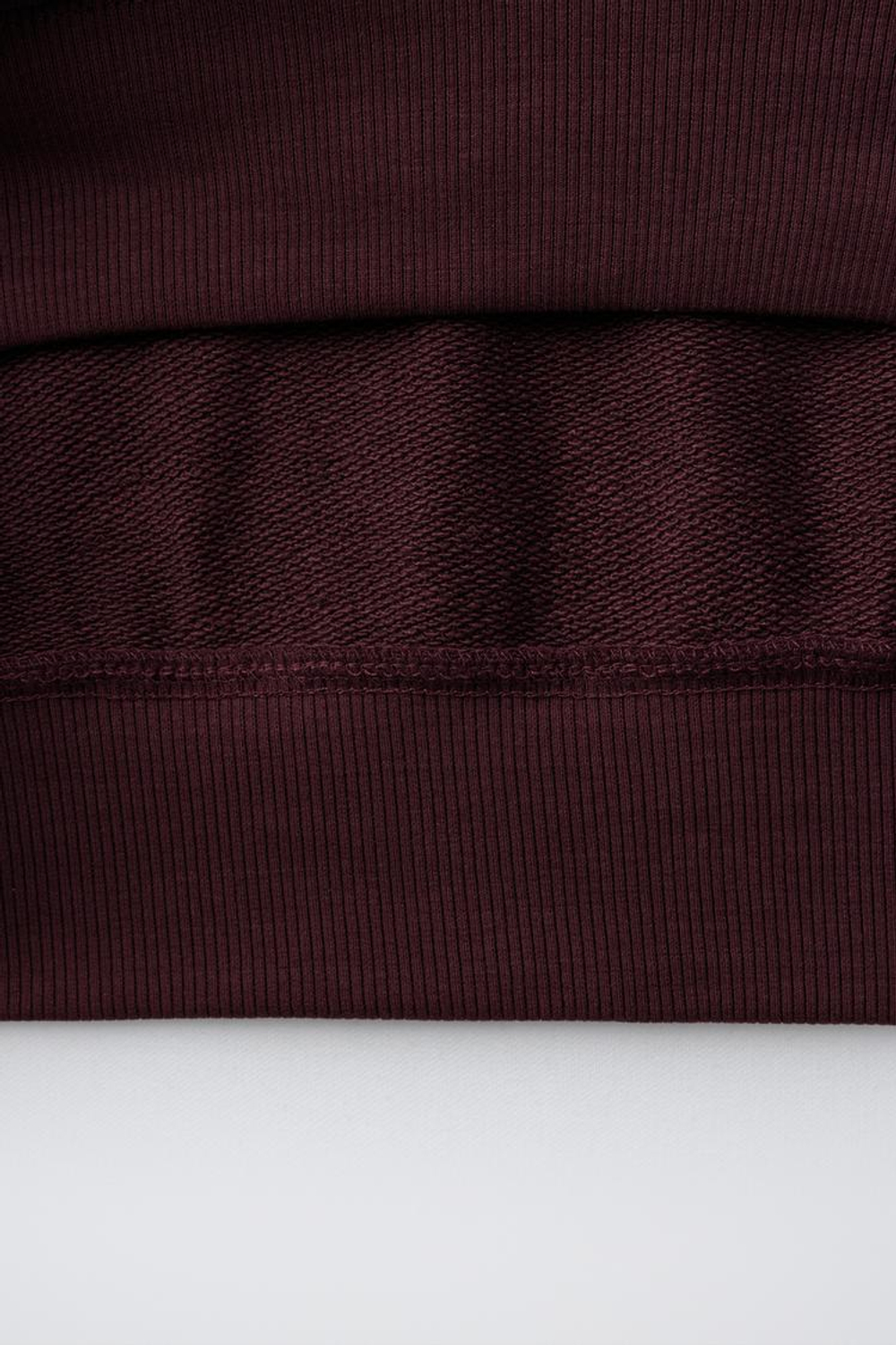 ZARA ОДНОТОННАЯ ТОЛСТОВКА HEAVY WEIGHTЖ, БАКЛАЖАННЫЙ