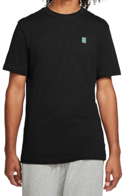 Мужская теннисная футболка Nike Court Heritage Tee - black/washed teal