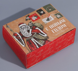 Коробка складная «С Новым годом», 20×15×8 см