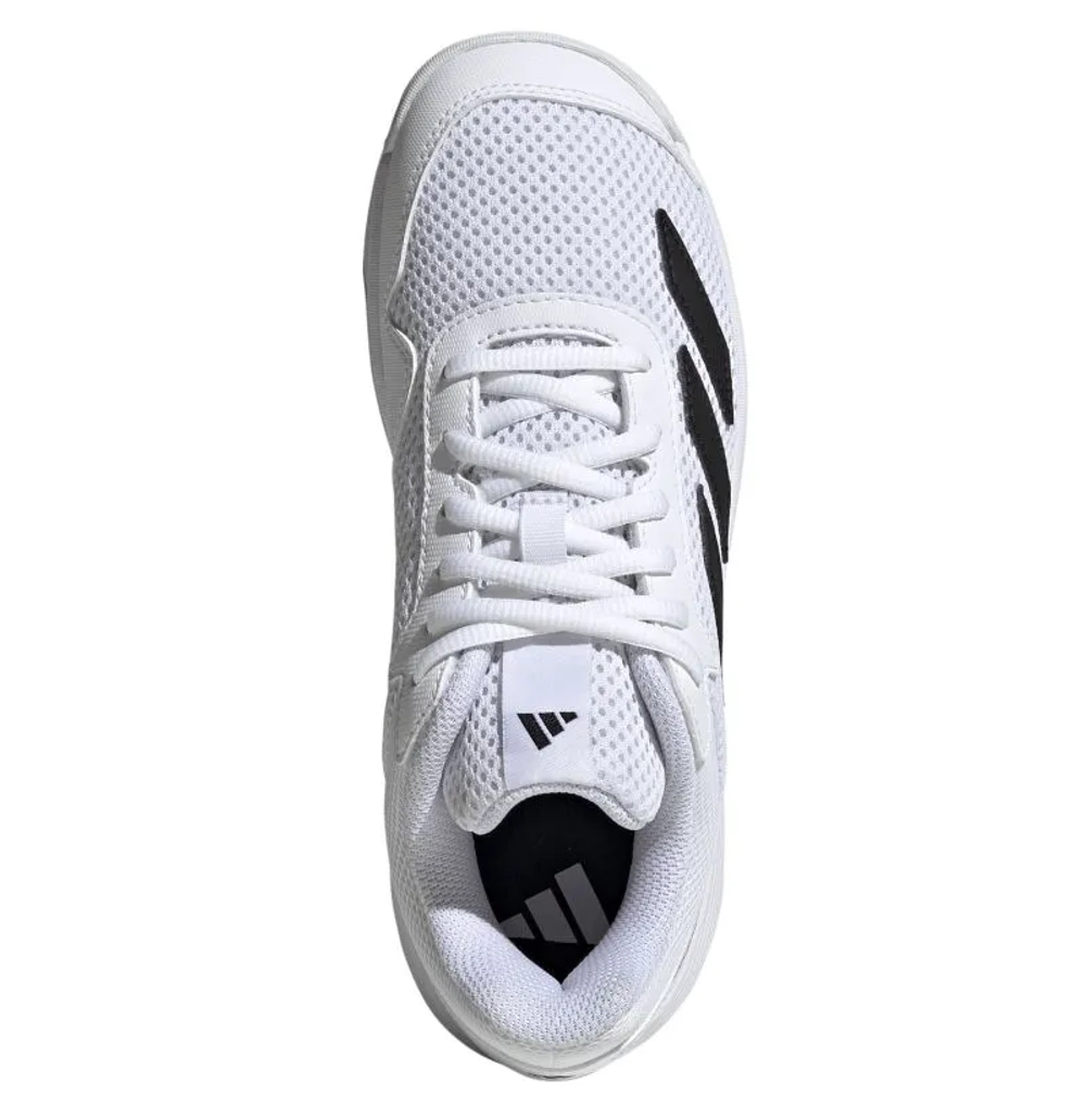 Детские теннисные кроссовки Adidas Courtflash K - cloud white/core black/cloud white