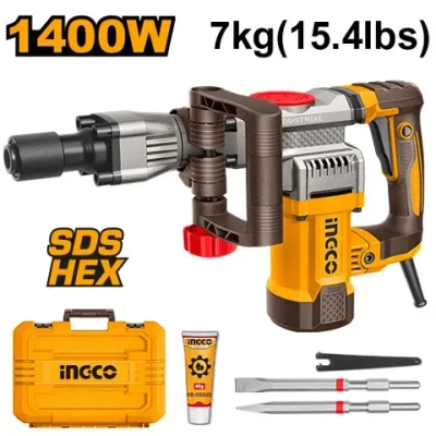 Отбойный молоток 1400Вт HEX 20Дж INGCO PDB14008 INDUSTRIAL