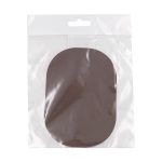 Заплатка термоклеевая кожа искусственная 100x140мм (коричневый (brown)), AZ05, 2 шт