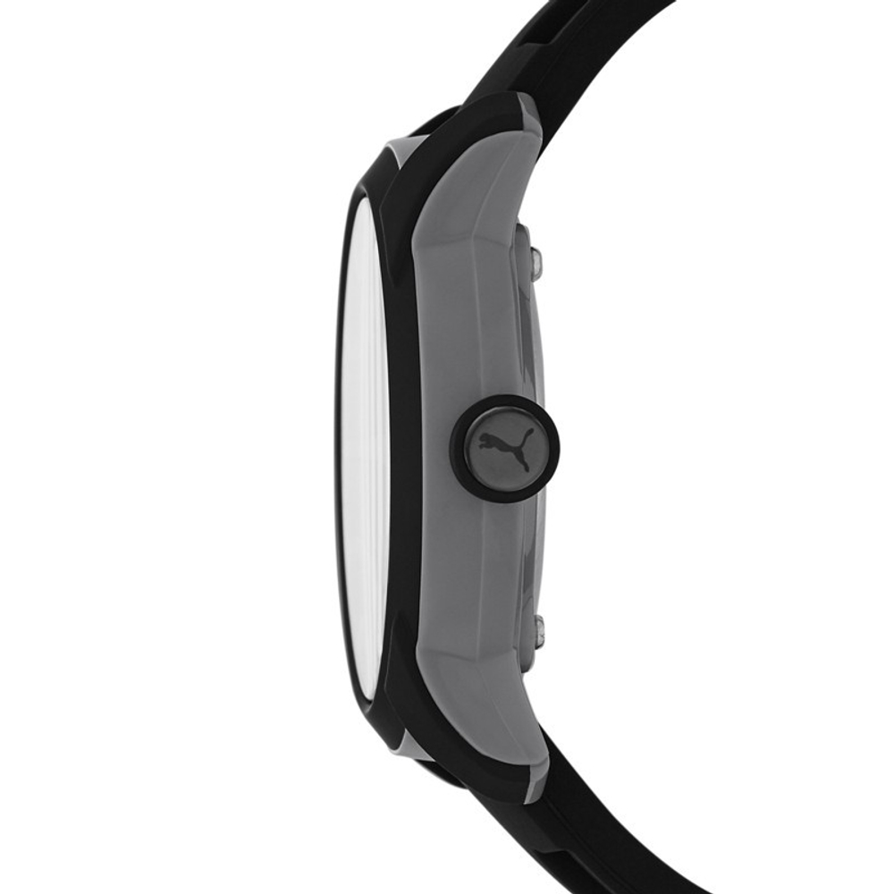 PUMA Wrist Watch Quartz Movement Rubber Band Strap 45mm Black Dial Men"s Watches P6018
