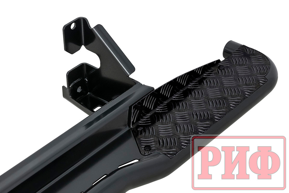 Пороги силовые Toyota Land Cruiser Prado 150 (чёрные) РИФ