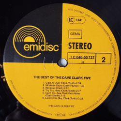 Винтажная виниловая пластинка LP The Best Of The Dave Clark Five (Germany 1973)