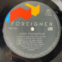 Винтажная виниловая пластинка LP Foreigner Agent Provocateur (Япония 1985) (Без Оби)