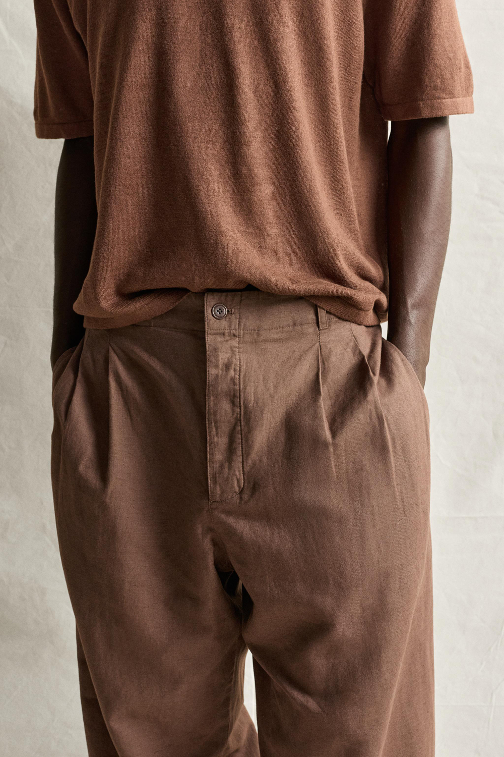 БРЮКИ RELAXED FIT ИЗ КОНОПЛИ И ХЛОПКА — ZARA