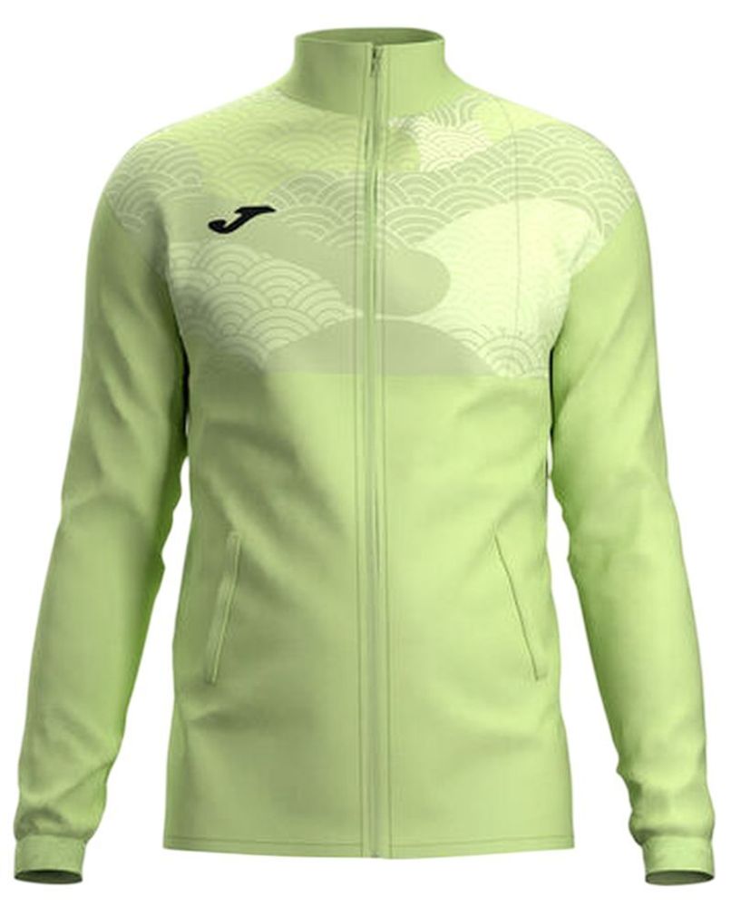 Мужская теннисная кофта Joma Court Full Zip Sweatshirt - зеленый