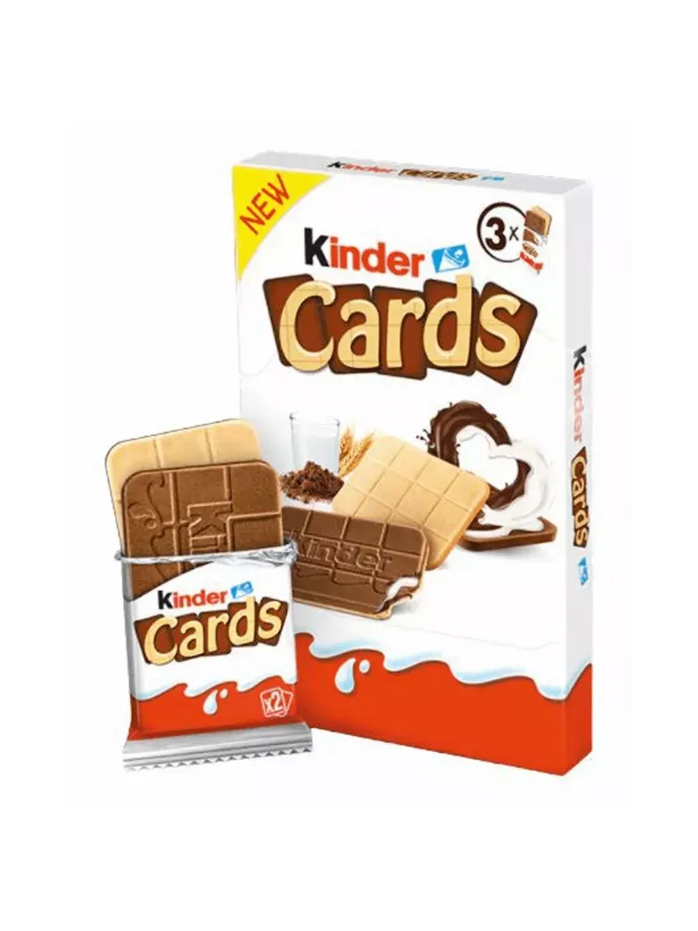Вафли Kinder Cards ( 3уп по 76,8гр.)