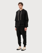 RICK OWENS DRKSHDW БРЮКИ ЧЕРНЫЕ LIDO PRISONER DRAWSTRING