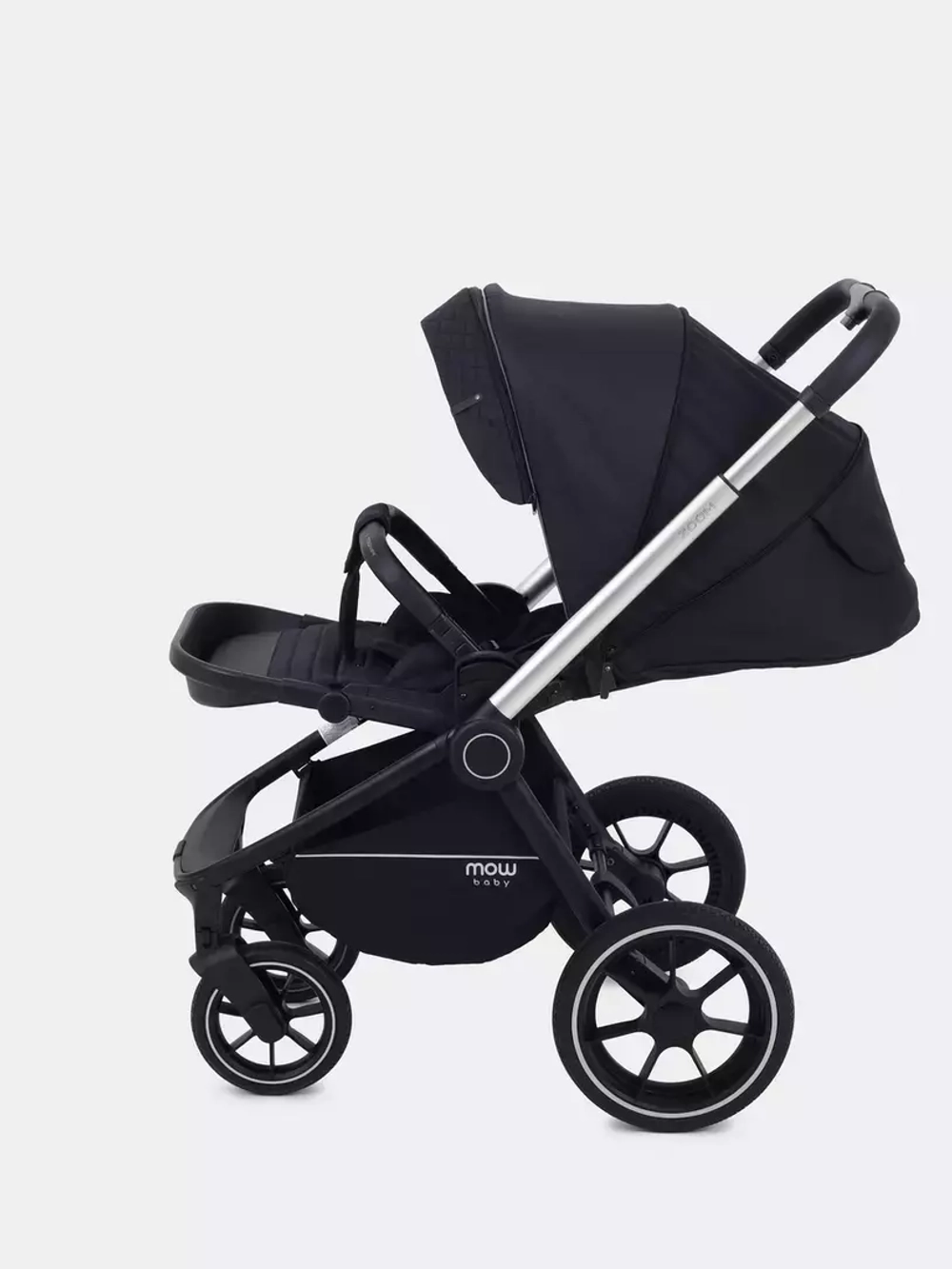 Коляска детская MOWBaby "ZOOM"PU (3в1) RA087 Silver Beige
