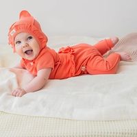 Боди с коротким рукавом "Персик" 0+