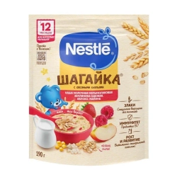 Каша Nestle Шагайка земляника-яблоко-малина 190г