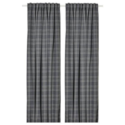 Комплект штор IKEA HAGGVECKMAL, Темно-серый, 145х250 см, 2 шт