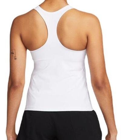 Женский топ теннисный Nike Dri-Fit Swoosh Bra Tank - white/stone mauve/black