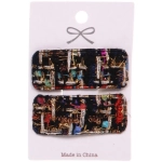 Зажимы для волос 2шт «New collection - Marina», микс 6 цветов, 6*2см