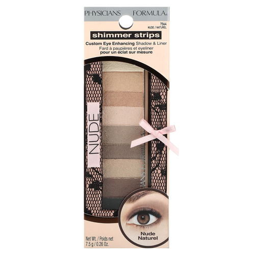 Physicians Formula, мерцающие полоски, тени и подводка для век, оттенок 7564 нюдовый, 7,5 г (0,26 унции)