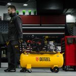 Компрессор масляный воздушный Denzel BCW3000-T/100, ременный привод, 3.0 кВт, 100 л, 520 л/мин