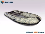 Лодка надувная моторная solar-420 strela jet tunnel