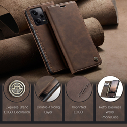 Чехол-книжка CaseMe Matte Xiaomi Redmi Note 12 Pro 5G
