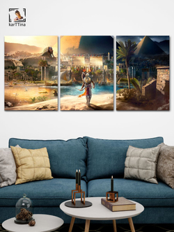 Картина на стену модульная "Assassin's Creed Origins", 150 см х 70 см