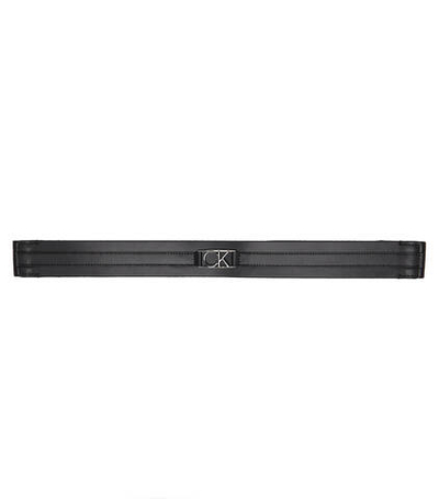 Кожаный ремень RE-LOCK 4CM Calvin Klein - черный(K60K610500)