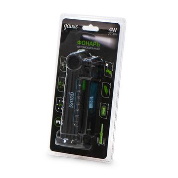Фонарь автомобильный 4W 270lm Li-ion 2000mAh GF803 чёрный Gauss