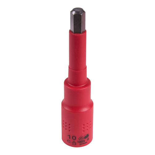 KING TONY (4035VE10) Насадка (бита) торцевая диэлектрическая 1/2", HEX, 10 мм, L = 120 мм