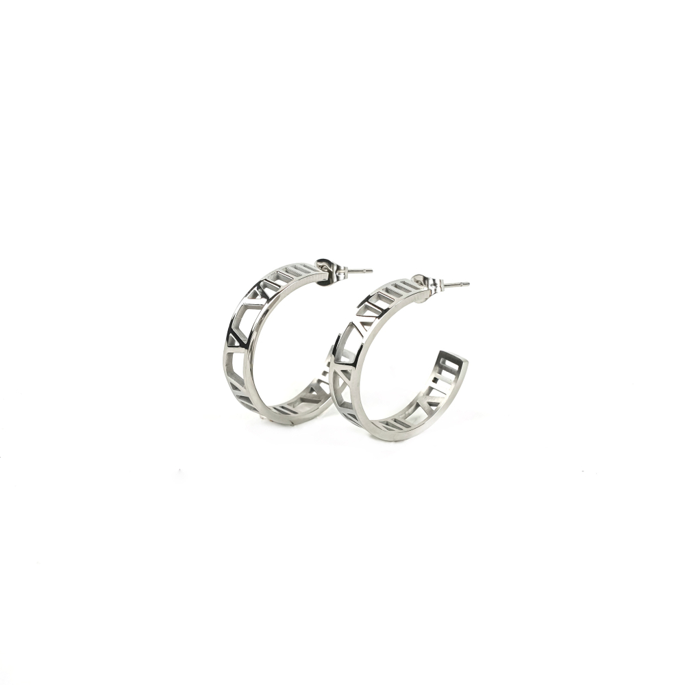 Серьги РИМСКИЕ ЦИФРЫ silver