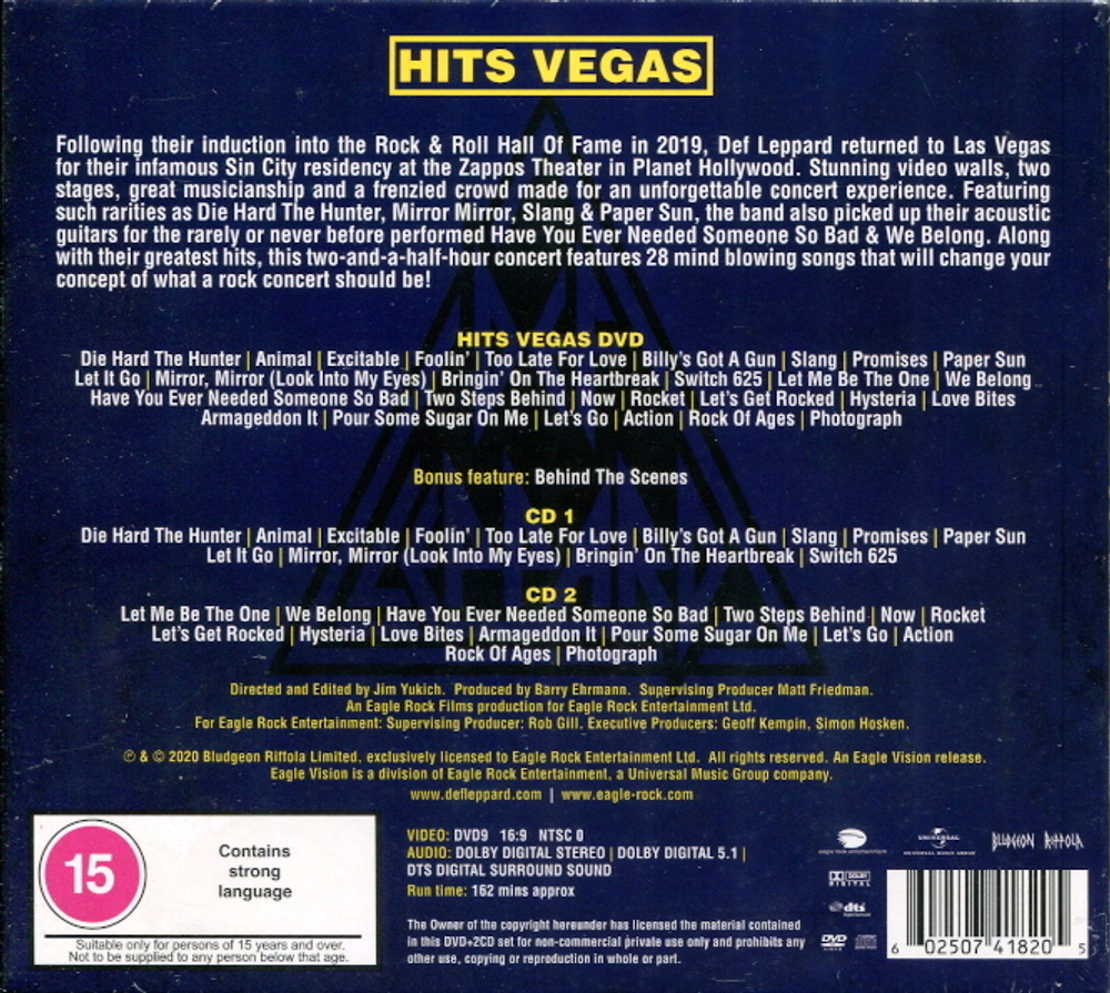 Def Leppard / Hits Vegas - Live At Planet Hollywood (2CD+DVD)