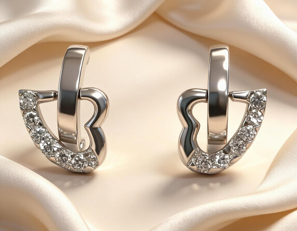 Ювелирные серьги из серебра 925 пробы
