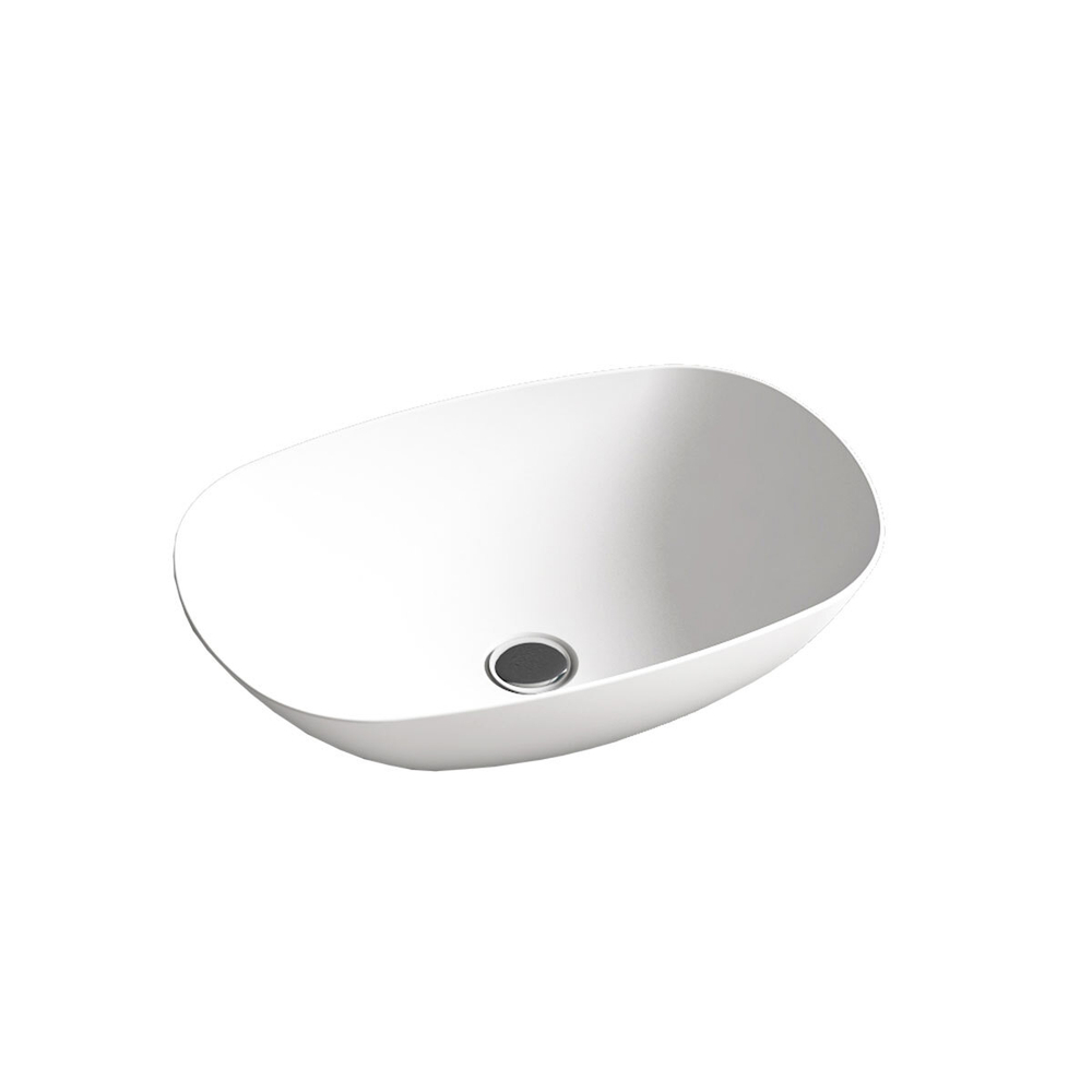 Раковина Солид Серфейс (Solid Surface) Vincea VBS-6T12MW, 540*360*150, накладная, цвет белый матовый,